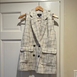 Maeve Black and White Vest